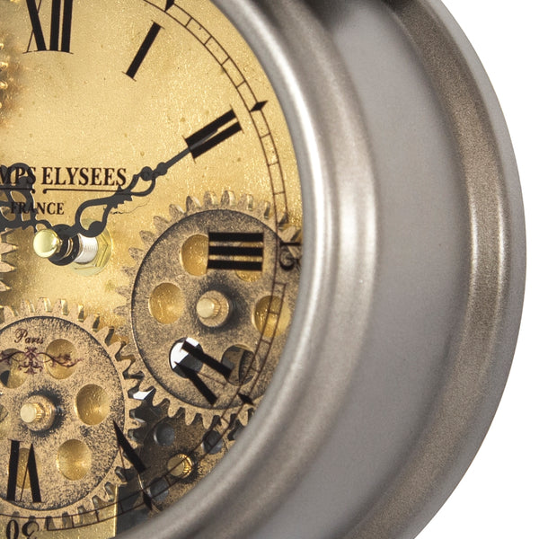 Yosemite Home Decor Gunpowder And Brass Gears Table Top Clock 5120008-YHD