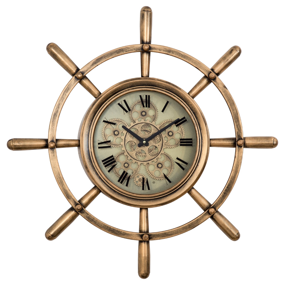 Yosemite Home Decor Ship'S Wheel Wall Clock 5120011-YHD