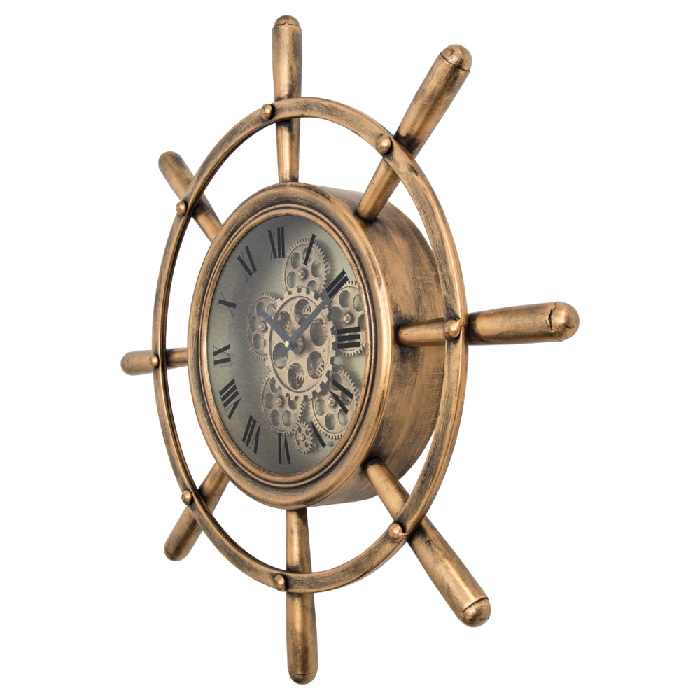 Yosemite Home Decor Ship'S Wheel Wall Clock 5120011-YHD