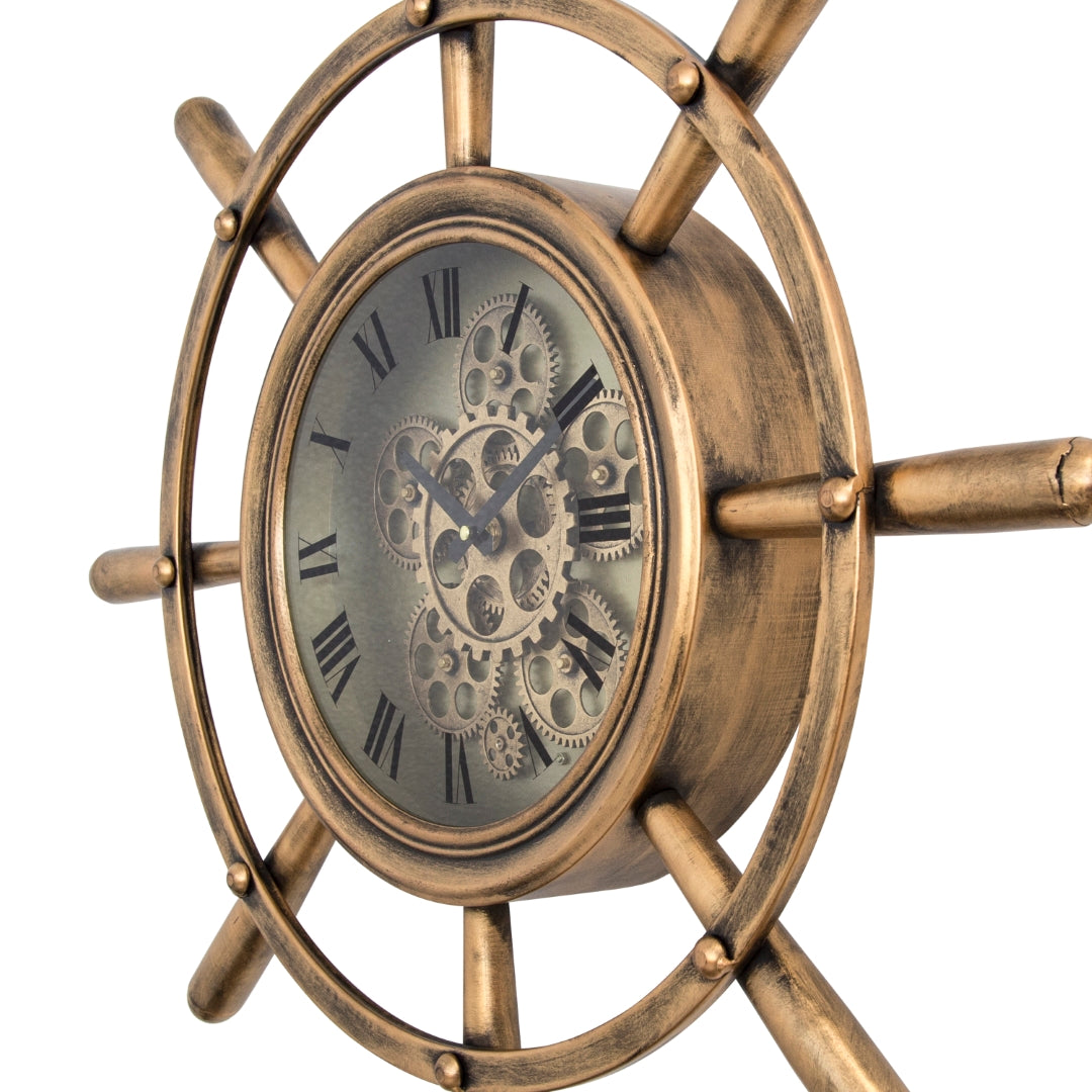 Yosemite Home Decor Ship's Wheel Wall Clock - Thumbnail 2