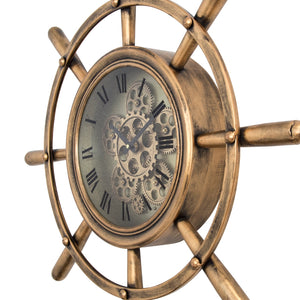 Yosemite Home Decor Ship'S Wheel Wall Clock 5120011-YHD