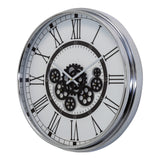 Yosemite Home Decor Black And White Gear Clock 5130013-YHD