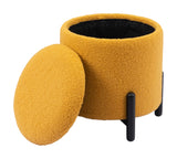 Zuo Modern Calistoga 100% Polyester, Plywood, MDF, Beech Wood Modern Ottoman Yellow 100% Polyester, Plywood, MDF, Beech Wood