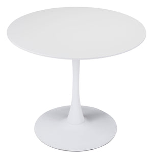 Zuo Modern Opus MDF, Steel Modern Commercial Grade Dining Table White MDF, Steel