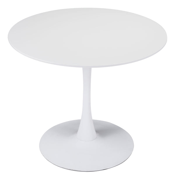 Zuo Modern Opus MDF, Steel Modern Commercial Grade Dining Table White MDF, Steel