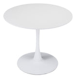 Zuo Modern Opus MDF, Steel Modern Commercial Grade Dining Table White MDF, Steel