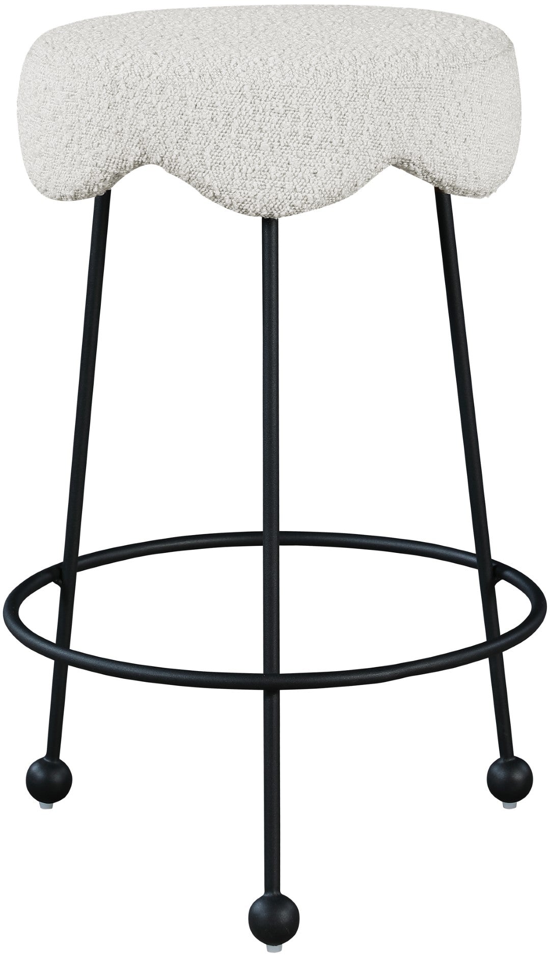 Fleur Boucle Fabric Counter Stool - Thumbnail 2