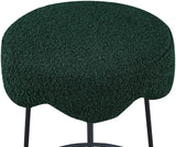 Fleur Boucle Fabric / Iron / Foam Contemporary Green Fabric Counter Stool - 17.5" W x 17.5" D x 26" H