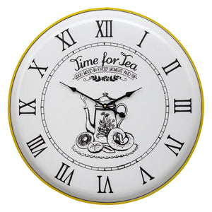 Yosemite Home Decor Time For Tea Wall Clock 5140002-YHD