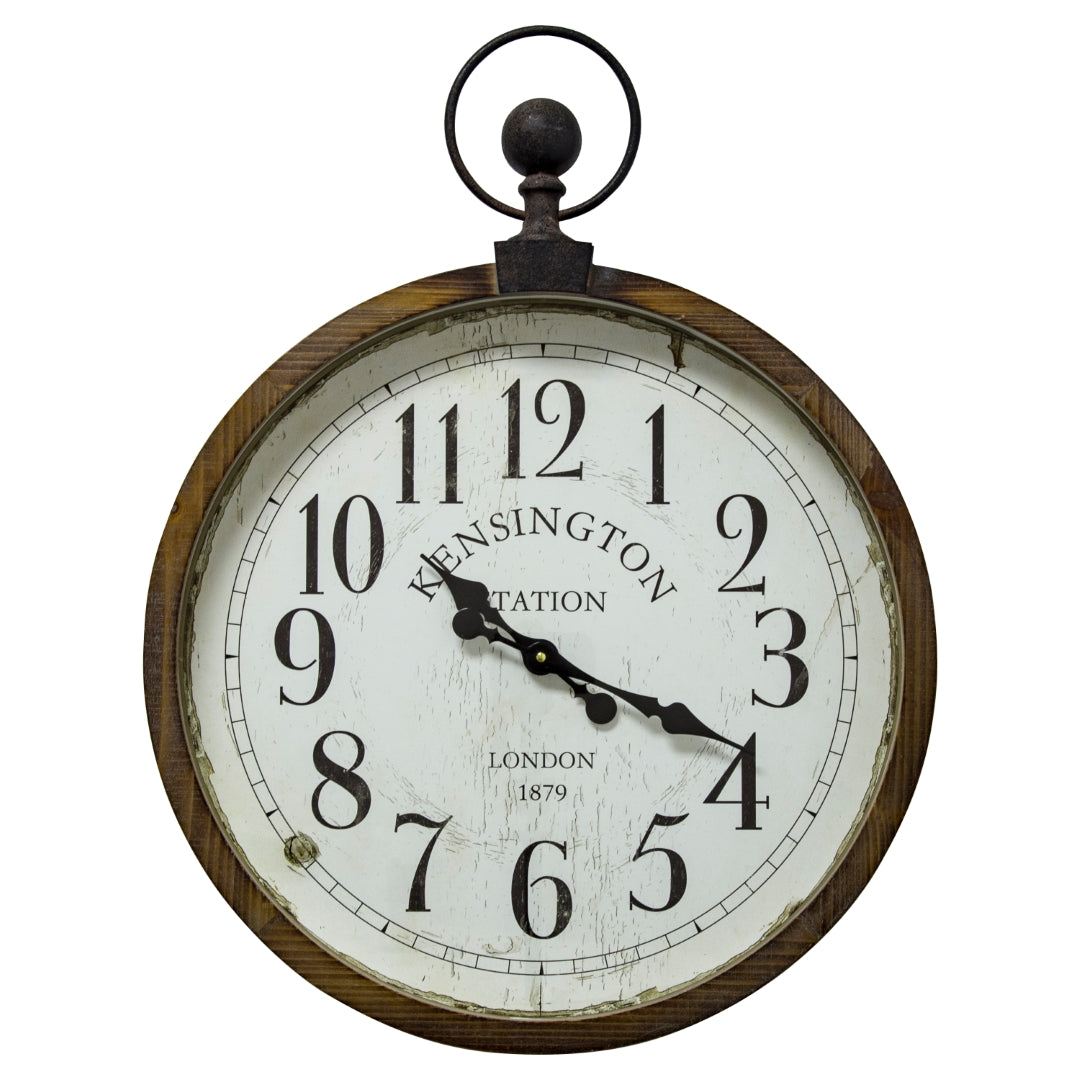 Yosemite Home Decor Kensington Station Pocket Watch Style Wall Clock - Thumbnail 2