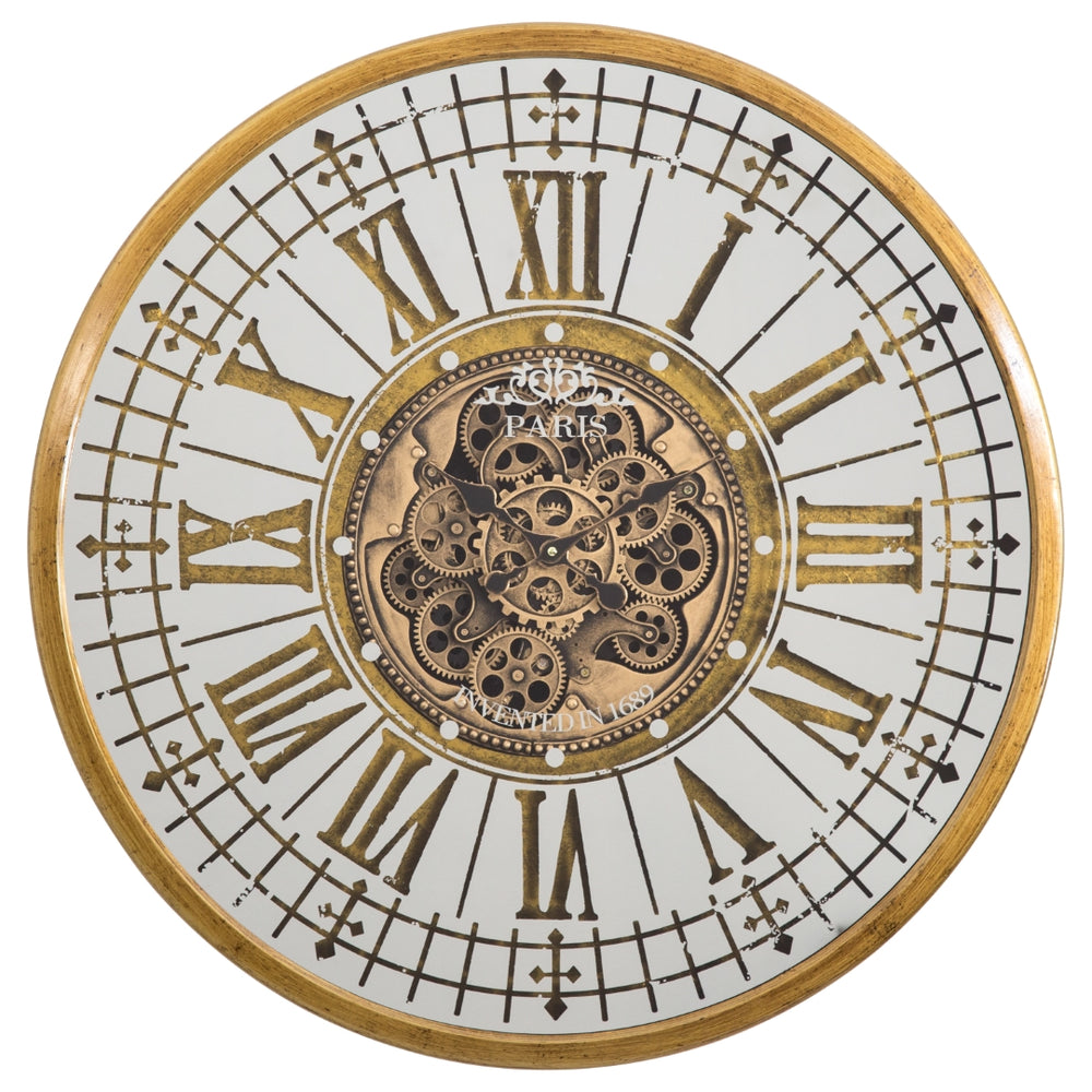 Yosemite Home Decor Golden Gears Wall Clock 5140032-YHD