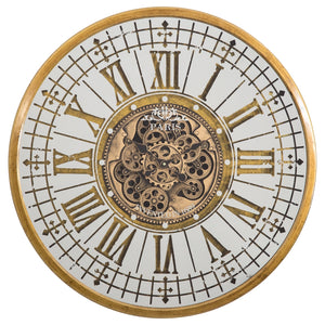 Yosemite Home Decor Golden Gears Wall Clock 5140032-YHD