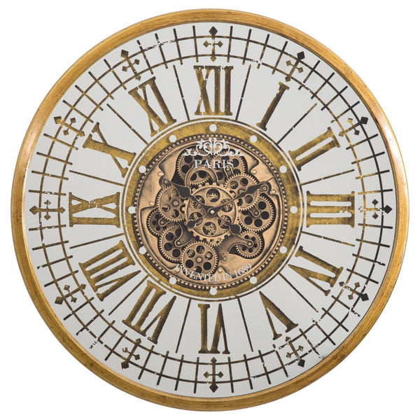 Yosemite Home Decor Golden Gears Wall Clock 5140032-YHD