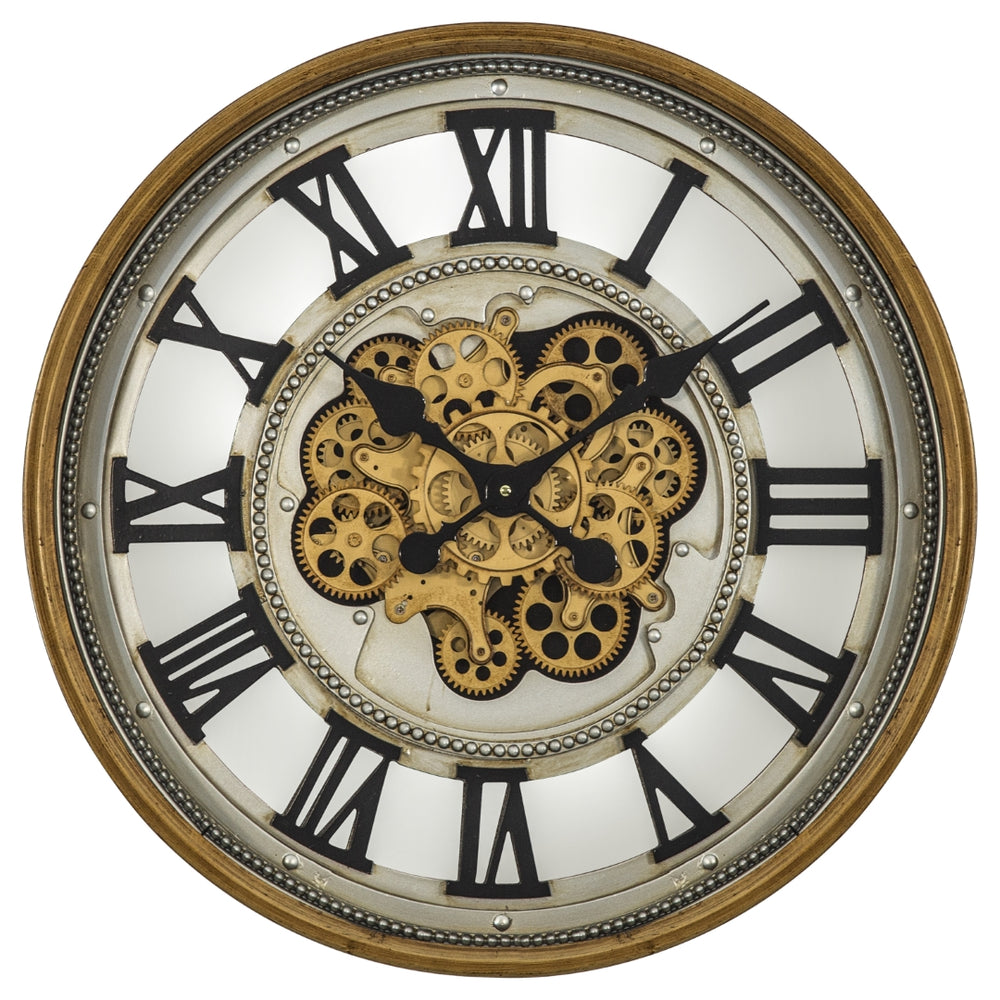 Yosemite Home Decor Gold Gear Clock 5140038-YHD