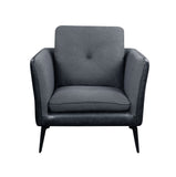 Harun Contemporary Chair Gray Fabric (PI 858-18) • PU (F7356PU) 51492-ACME