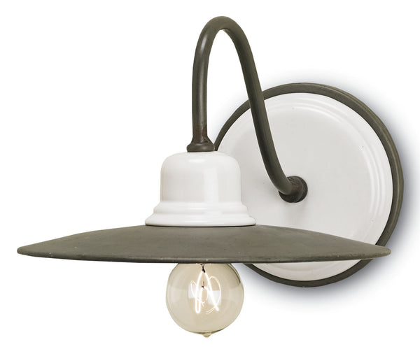 Eastleigh Wall Sconce - Timeless American Farmhouse Style in Hiroshi Gray & White Ceramic Finish