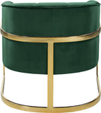 Carter Velvet / Engineered Wood / Stainless Steel / Foam Contemporary Green Velvet Accent Chair - 30" W x 29" D x 30" H