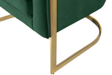 Carter Velvet / Engineered Wood / Stainless Steel / Foam Contemporary Green Velvet Accent Chair - 30" W x 29" D x 30" H