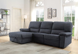Trifora Contemporary Reclining Sectional Sofa with Storage Dark Gray Fabric(#Gray-002) 51605-ACME