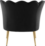 Jester Velvet / Engineered Wood / Iron / Foam Contemporary Black Velvet Accent Chair - 29" W x 29" D x 29.5" H