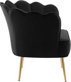 Jester Velvet / Engineered Wood / Iron / Foam Contemporary Black Velvet Accent Chair - 29" W x 29" D x 29.5" H