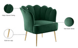 Jester Velvet / Engineered Wood / Iron / Foam Contemporary Green Velvet Accent Chair - 29" W x 29" D x 29.5" H