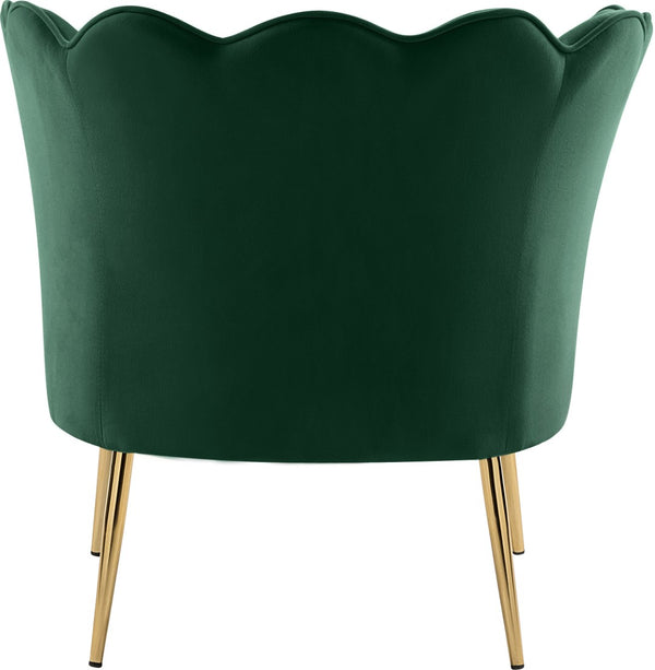 Jester Velvet / Engineered Wood / Iron / Foam Contemporary Green Velvet Accent Chair - 29" W x 29" D x 29.5" H