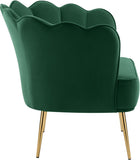 Jester Velvet / Engineered Wood / Iron / Foam Contemporary Green Velvet Accent Chair - 29" W x 29" D x 29.5" H