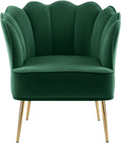 Jester Velvet / Engineered Wood / Iron / Foam Contemporary Green Velvet Accent Chair - 29" W x 29" D x 29.5" H