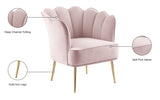 Jester Velvet / Engineered Wood / Iron / Foam Contemporary Pink Velvet Accent Chair - 29" W x 29" D x 29.5" H