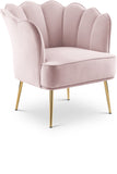 Jester Velvet / Engineered Wood / Iron / Foam Contemporary Pink Velvet Accent Chair - 29" W x 29" D x 29.5" H