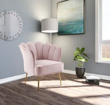 Jester Velvet / Engineered Wood / Iron / Foam Contemporary Pink Velvet Accent Chair - 29" W x 29" D x 29.5" H