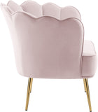 Jester Velvet / Engineered Wood / Iron / Foam Contemporary Pink Velvet Accent Chair - 29" W x 29" D x 29.5" H