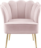 Jester Velvet / Engineered Wood / Iron / Foam Contemporary Pink Velvet Accent Chair - 29" W x 29" D x 29.5" H