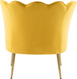 Jester Velvet / Engineered Wood / Iron / Foam Contemporary Yellow Velvet Accent Chair - 29" W x 29" D x 29.5" H