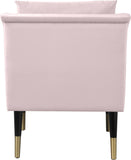 Elegante Velvet / Engineered Wood / Iron / Foam Contemporary Pink Velvet Accent Chair - 26" W x 30.5" D x 33.5" H