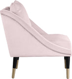 Elegante Velvet / Engineered Wood / Iron / Foam Contemporary Pink Velvet Accent Chair - 26" W x 30.5" D x 33.5" H