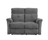 Treyton Contemporary Loveseat (Motion) Gray Chenille (PI# Chenille SP0772A-23) 51816-ACME