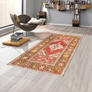 Pasargad Antique Sivas Collection Coral Lamb's Wool Area Rug 051867-PASARGAD