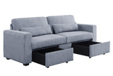 Rogyne Contemporary Sofa with Storage Gray Linen(#KDY-8) 51895-ACME