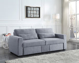 Rogyne Contemporary Sofa with Storage Gray Linen(#KDY-8) 51895-ACME