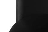 Rotunda Velvet / Engineered Wood / Iron / Foam Contemporary Black Velvet Accent Chair - 25" W x 24" D x 32" H