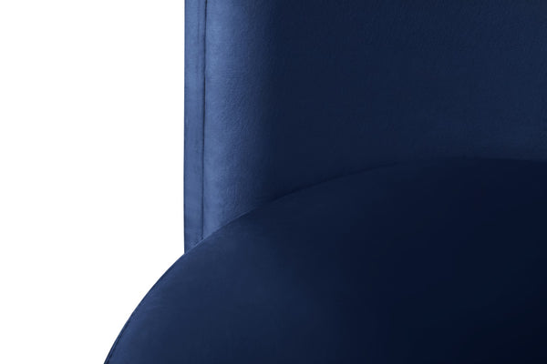 Rotunda Velvet / Engineered Wood / Iron / Foam Contemporary Navy Velvet Accent Chair - 25" W x 24" D x 32" H