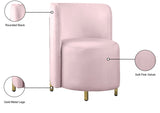 Rotunda Velvet / Engineered Wood / Iron / Foam Contemporary Pink Velvet Accent Chair - 25" W x 24" D x 32" H