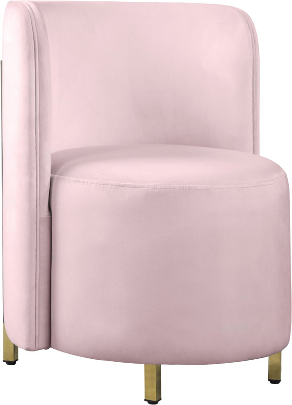 Rotunda Velvet / Engineered Wood / Iron / Foam Contemporary Pink Velvet Accent Chair - 25" W x 24" D x 32" H