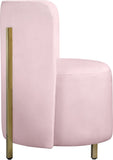 Rotunda Velvet / Engineered Wood / Iron / Foam Contemporary Pink Velvet Accent Chair - 25" W x 24" D x 32" H
