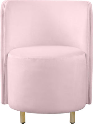 Rotunda Velvet / Engineered Wood / Iron / Foam Contemporary Pink Velvet Accent Chair - 25" W x 24" D x 32" H
