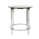 Orianna Acrylic and Tempered Glass Circular Table