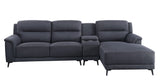 Walcher Contemporary Sectional Sofa Gray Linen(# 51900-ACME