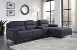 Walcher Contemporary Sectional Sofa Gray Linen(# 51900-ACME